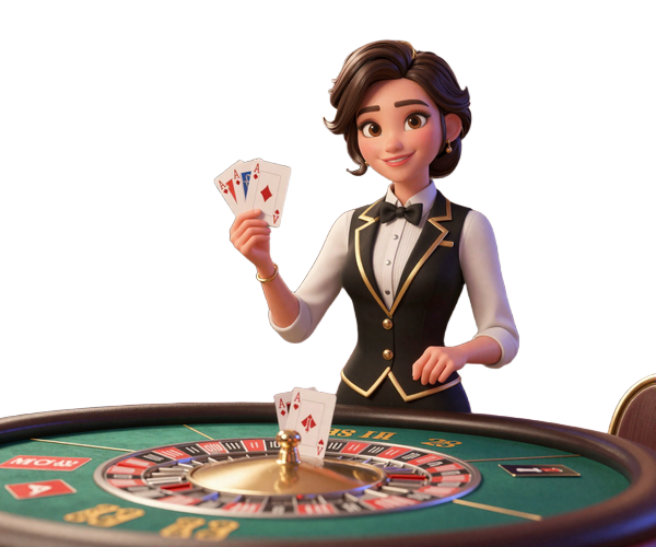 Live Casino Dealerin am Roulette-Tisch - echtes Vegas-Feeling bei Total Casino