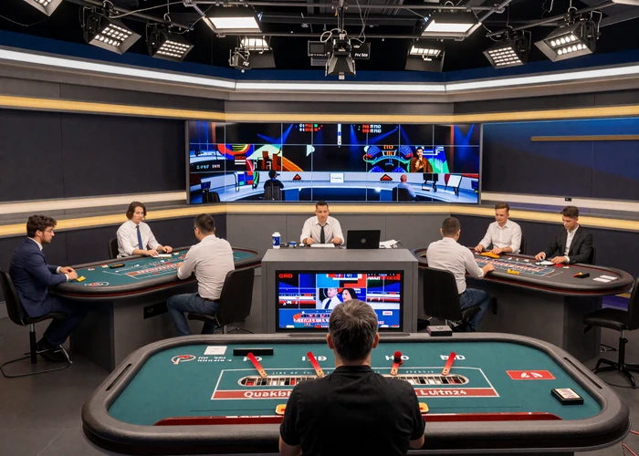 Playtech Live Casino Studio mit Full-HD-Kameras und professionellen Dealern an den Tischen